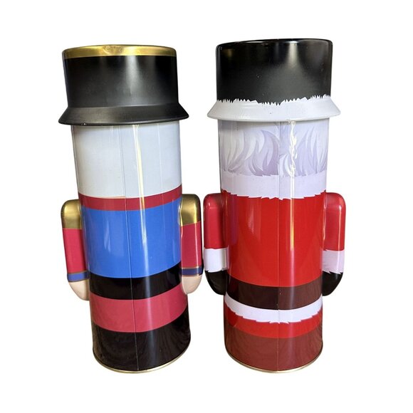 Santa Claus & Soldier Houdini Cookie Holder Tin Christmas Coin Bank 2013 - Picture 3 of 9